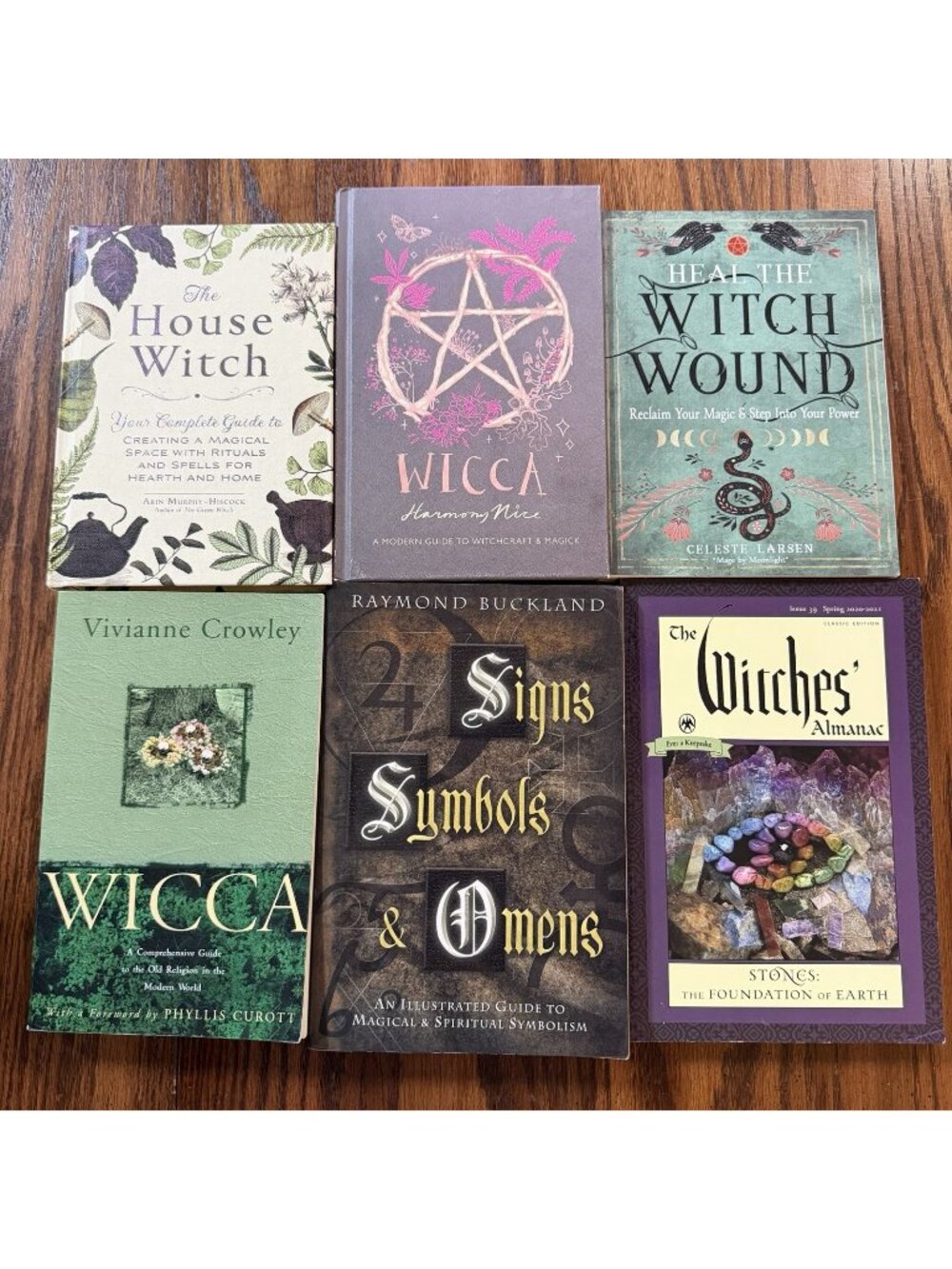 Lot Of 6 Occult Books Wicca Witchcraft Signs House Witch